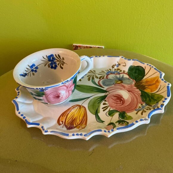 Liberty Blue Bicentennial Dishes from Sterling MA Auctions MCM Blue and Pink Dinnerware